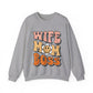 Wife Mom Boss Crewneck Sweatshirt