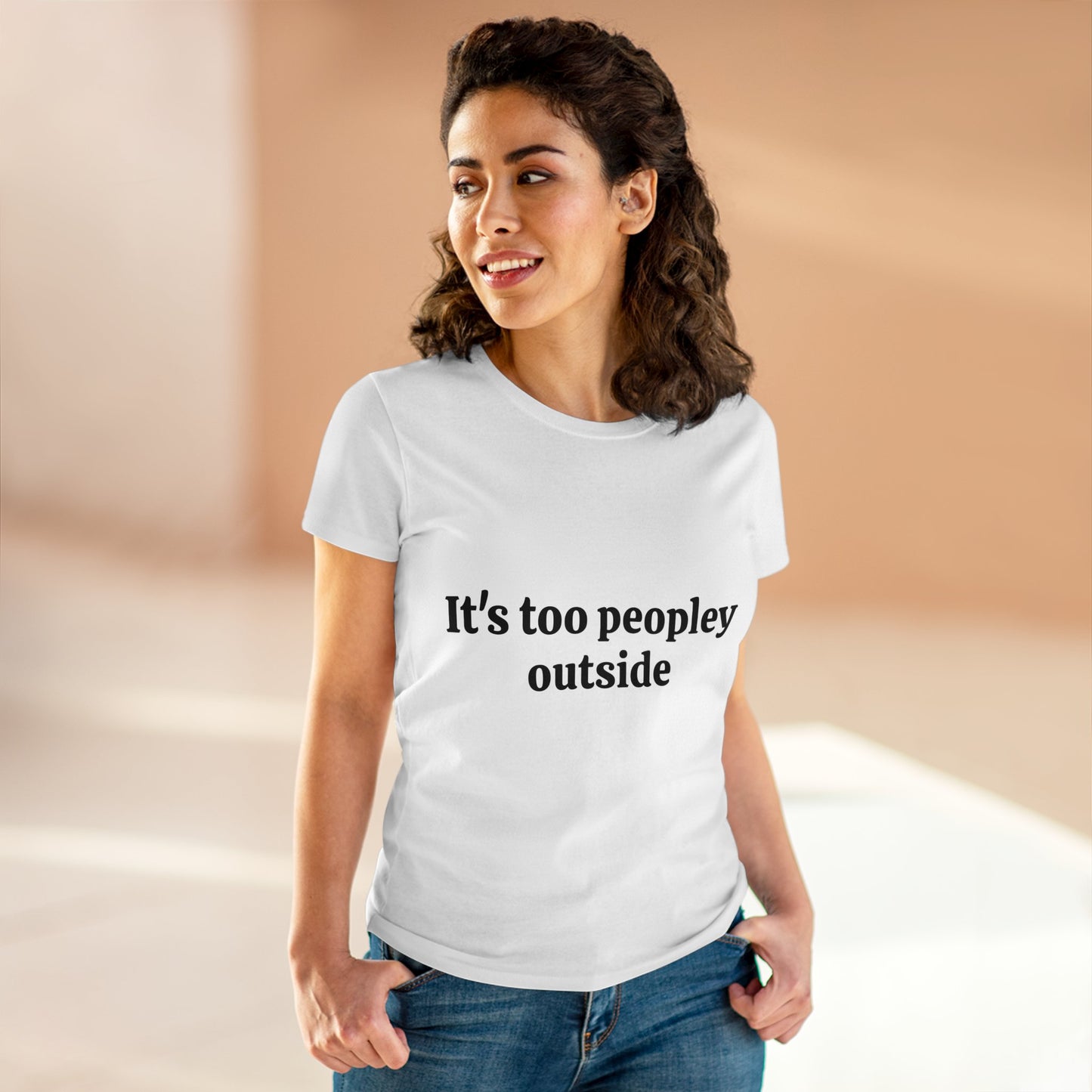It's too peopley outside Cotton Tee