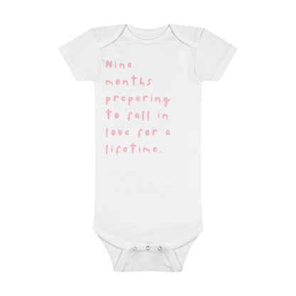 Nine months preparing to fall in love for a lifetime Onesie® Organic Baby Bodysuit