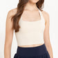 Sporty Harper Halter Sports Top Ecru