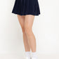 Sporty Piper Pleated Skirt with Shorts Navy Blue