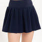 Sporty Piper Pleated Skirt with Shorts Navy Blue