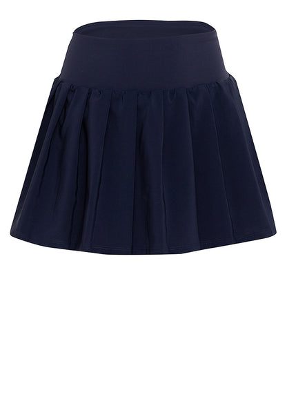 Sporty Piper Pleated Skirt with Shorts Navy Blue