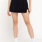 Sporty Skylar Split Skirt with Shorts Black