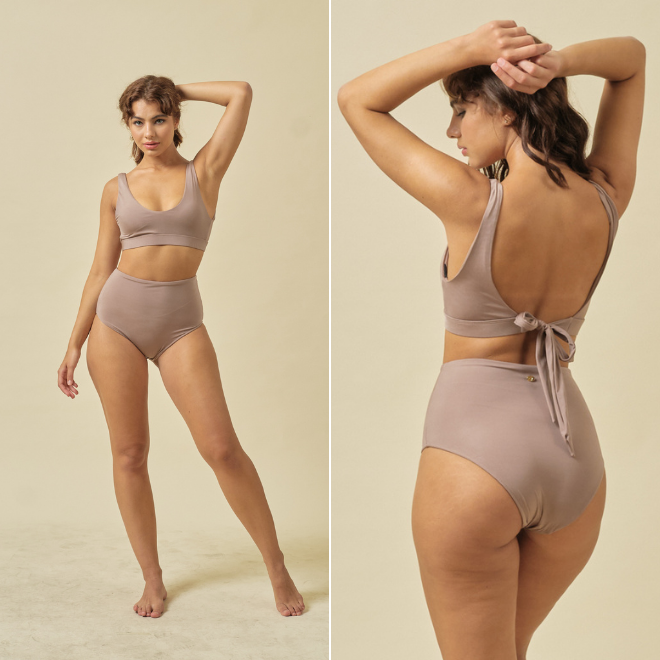 Hannah High waist Seamless Bikini Set